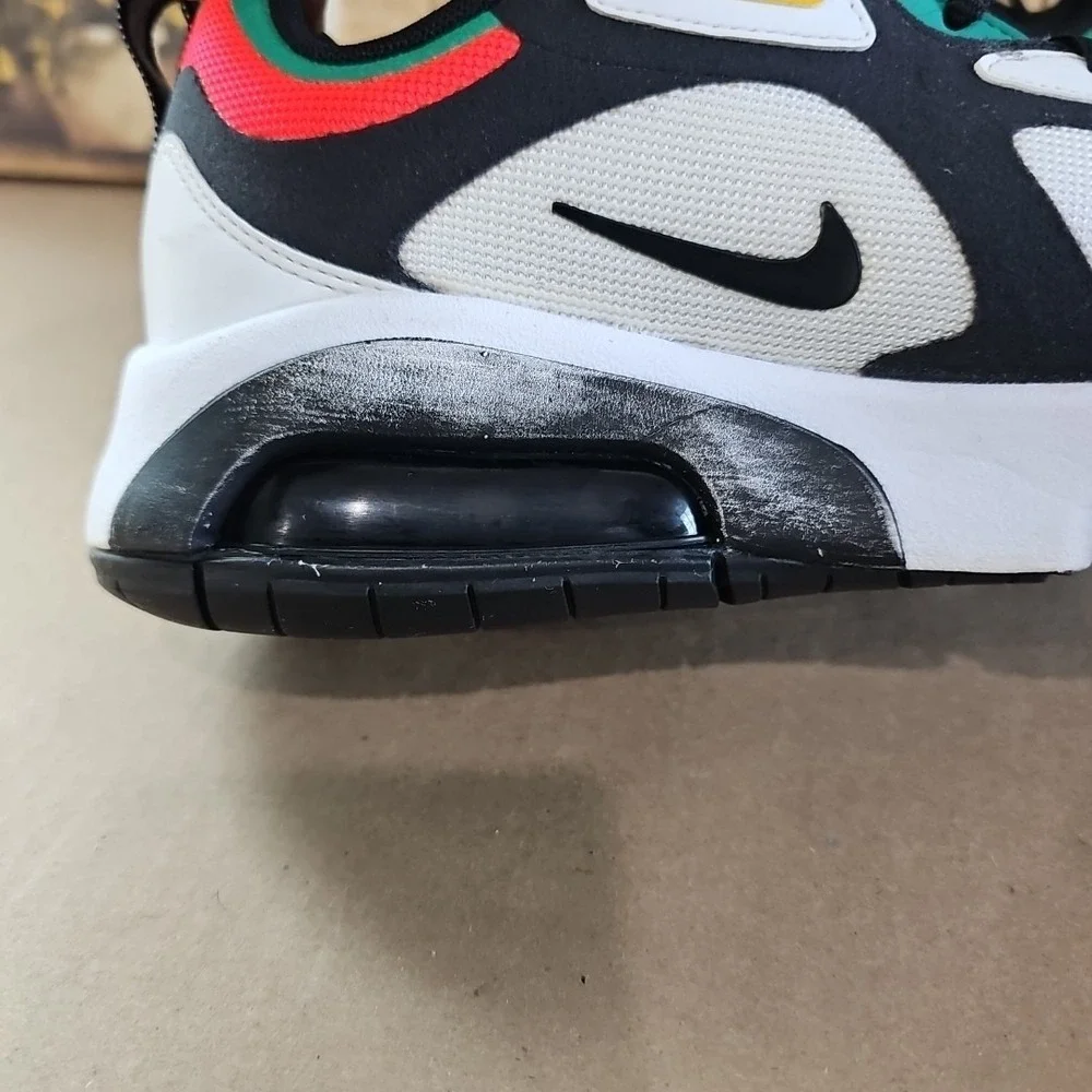 Nike Air Max 200 Rasta Bright Crimson GS‎ Sneakers AT5627-100 Size 6Y